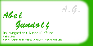 abel gundolf business card